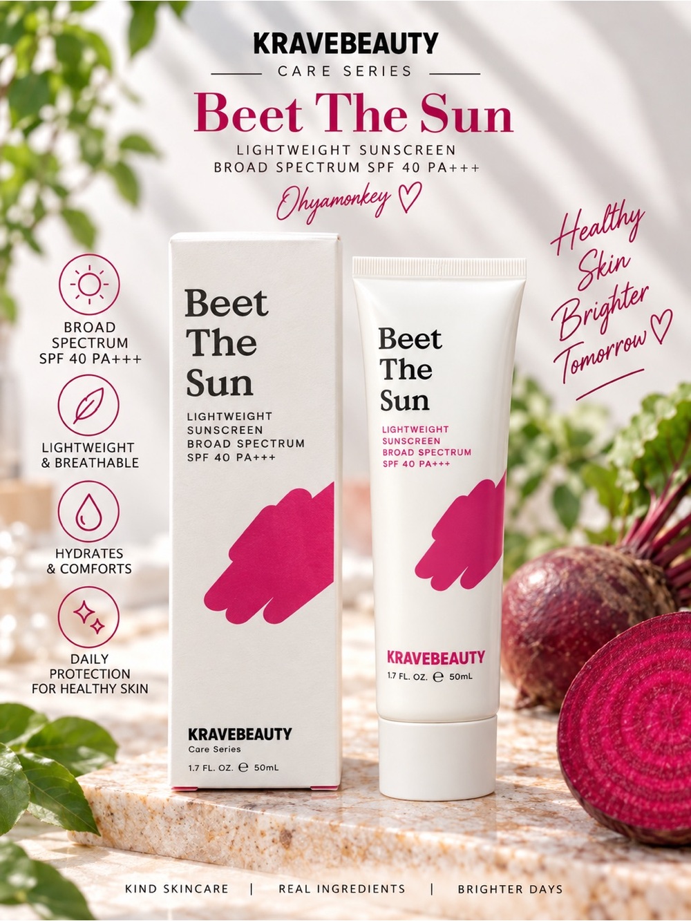 Beet The Sun Lightweight Sunscreen SPF 40